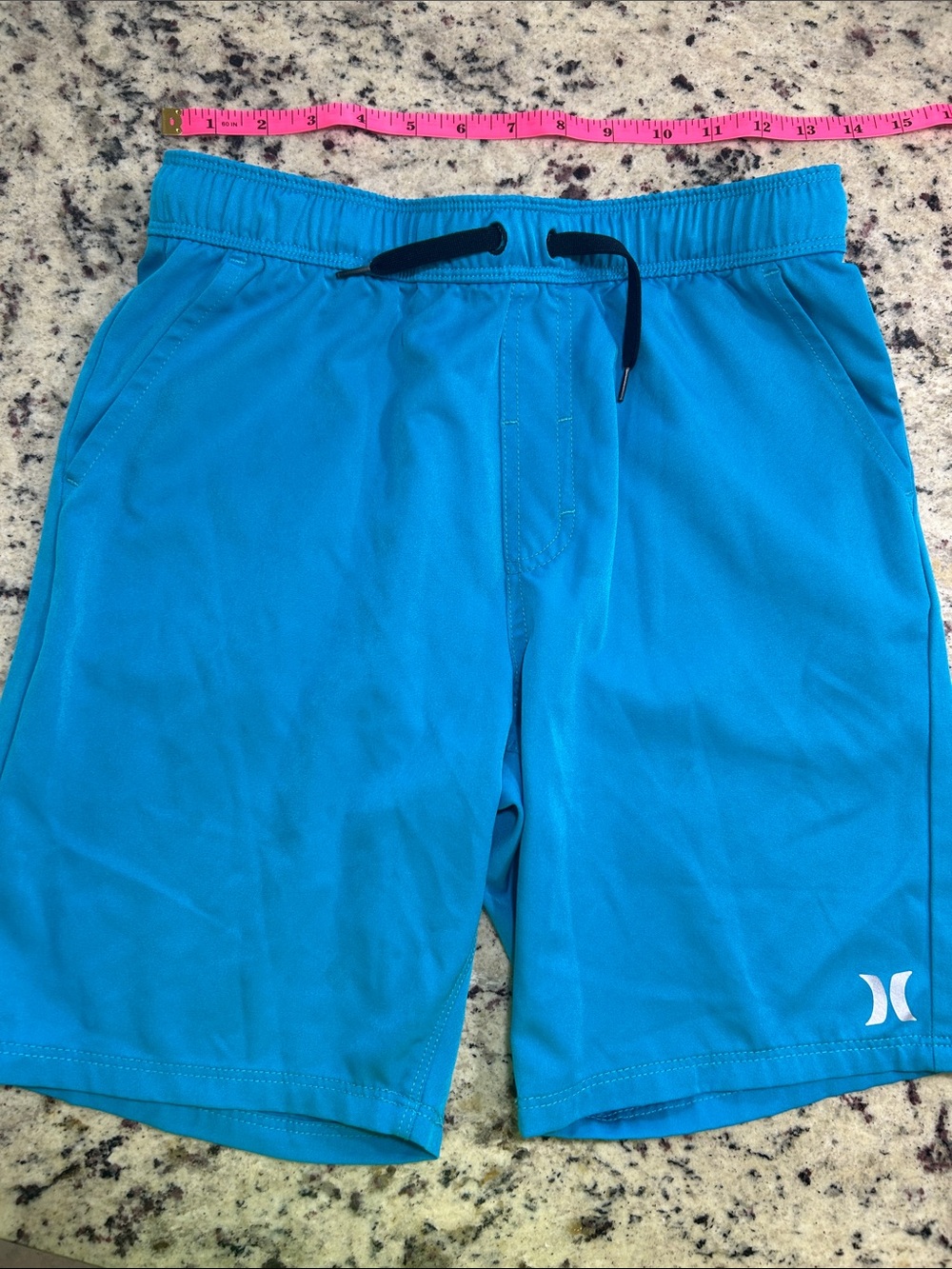 Hurley Men’s Bright Teal Elastic Waist Hybrid Shorts